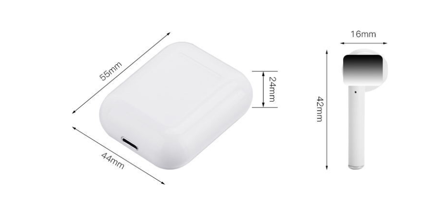 i12 TWS Wireless Bluetooth Earbuds with Charging Case