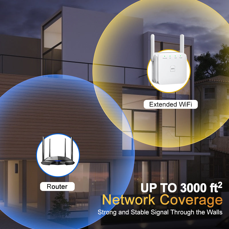 5G WiFi Repeater and Signal Booster 1200Mbps